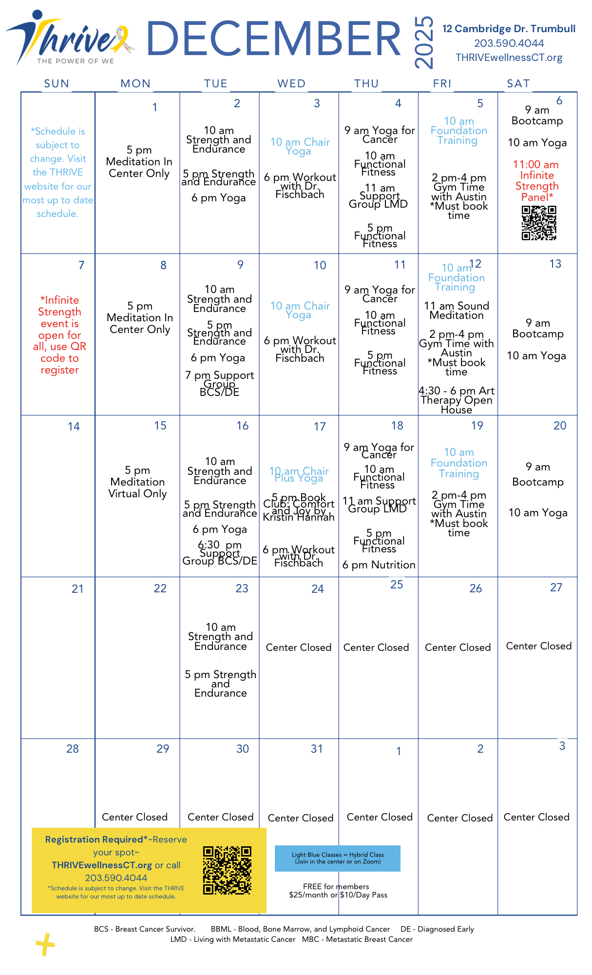 THRIVE December Calendar 2025 (8.5 x 14 in) (8.5 x 14 in) December 2025 Events calendar
